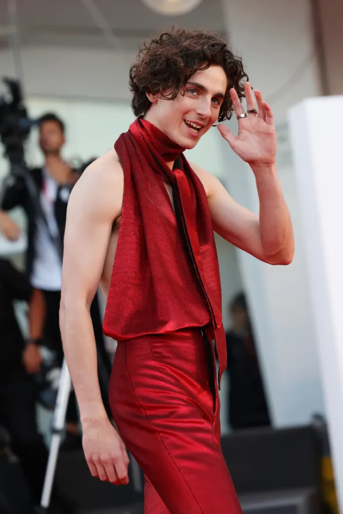 Timothée Chalamet Wore an Open-Back Jumpsuit to the Premiere of His Cannibal Romance Movie