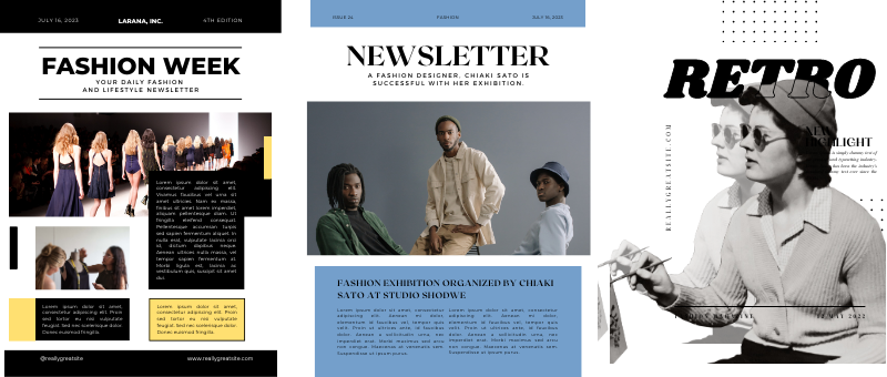fashion newsletter template designed by beinghe.com